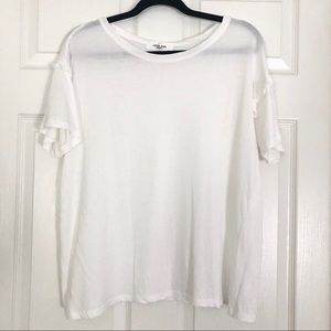 CJLA White Ruffle Sleeve Tyley